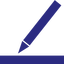 Graphic of a blue pencil