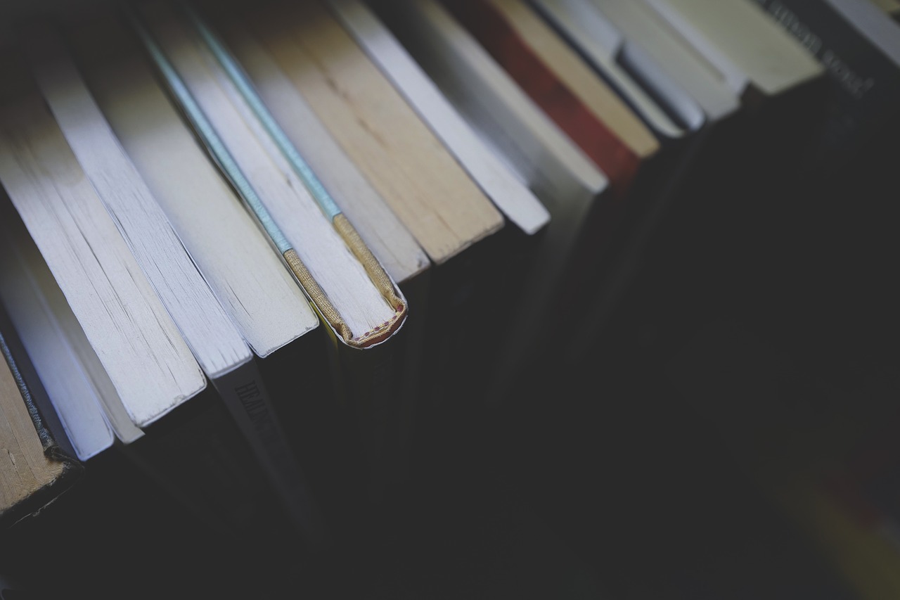 books viewed from top